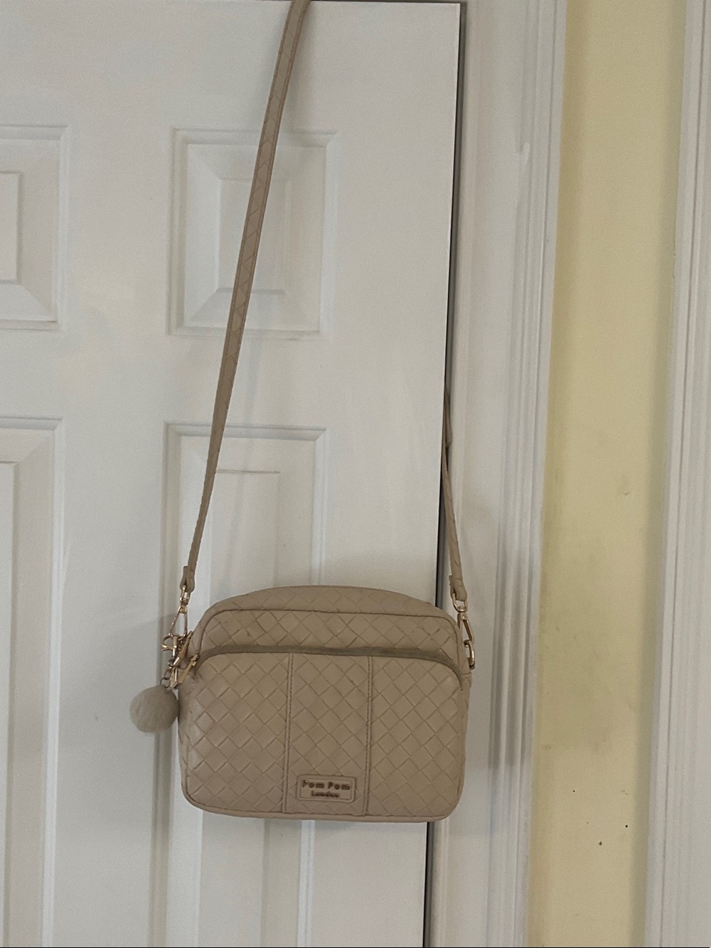 Pom Pom Crossbody Bag